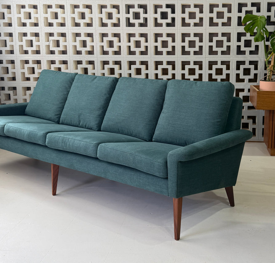 Danish Four Seater Sofa in New Fabric