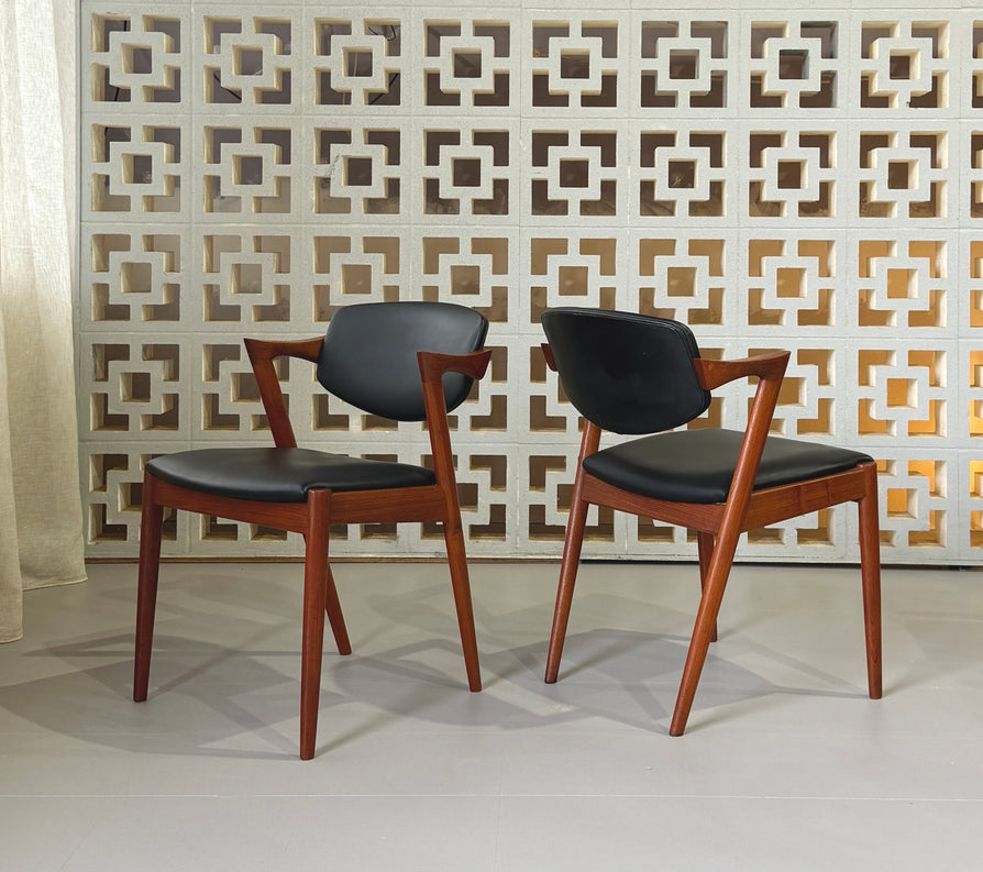Eight Kai Kristiansen #42 Dining Chairs in Teak