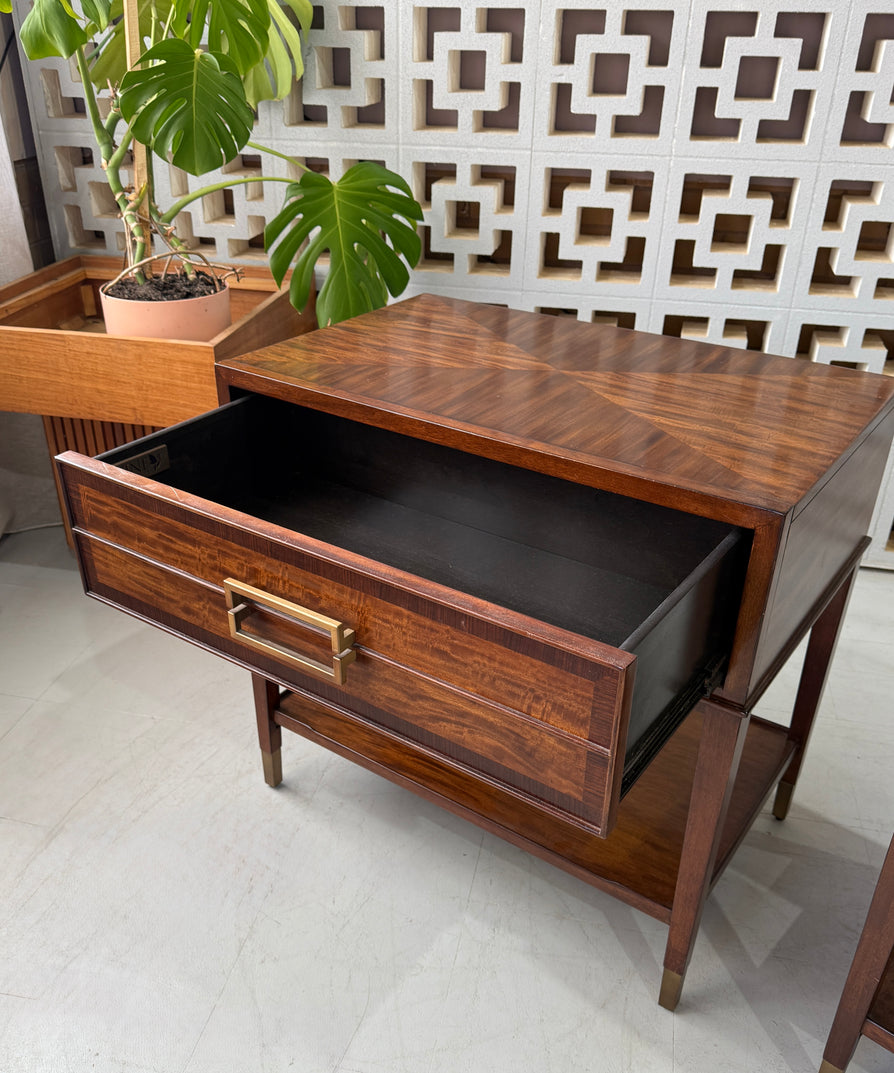 Pair of Large Bedside / Hall Tables in Mahogany