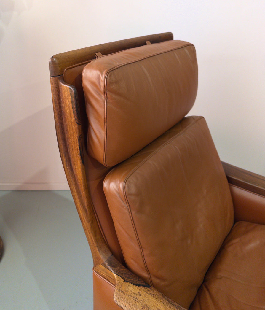 Torbjørn Afdal Swivel Chair with Footstool