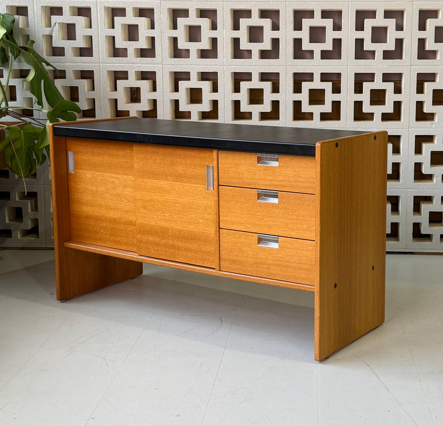 Mid-Century Sideboard / Desk Return in Oak