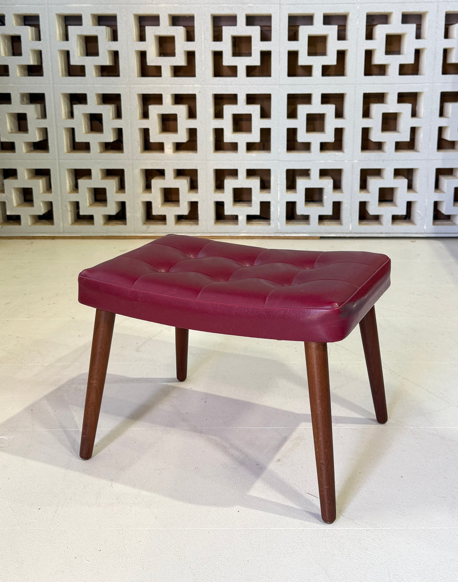 Danish Footstool in Original Vinyl