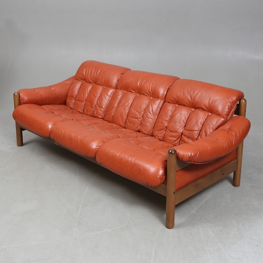 Swedish Three-Seater in Leather