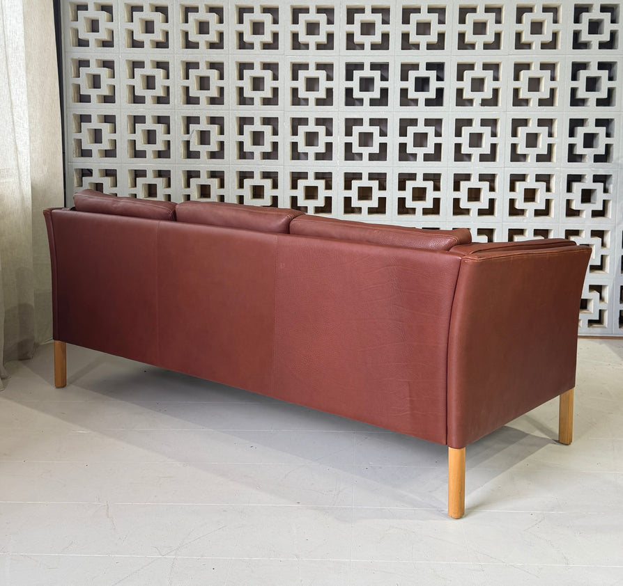 Mogens Hansen Three Seater Sofa in Leather
