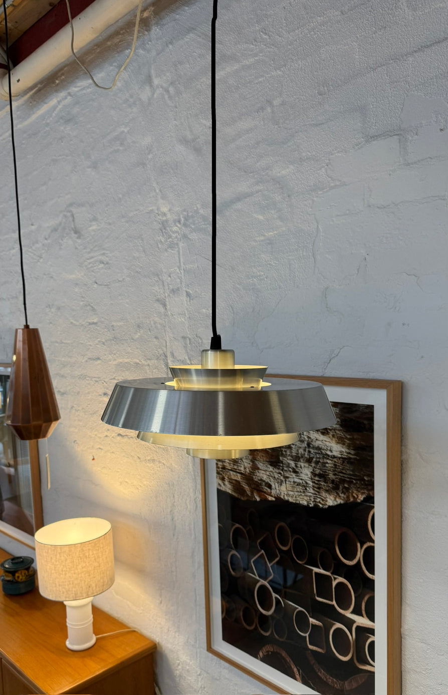Nova Pendant in Brushed Aluminium by Jo Hammerborg