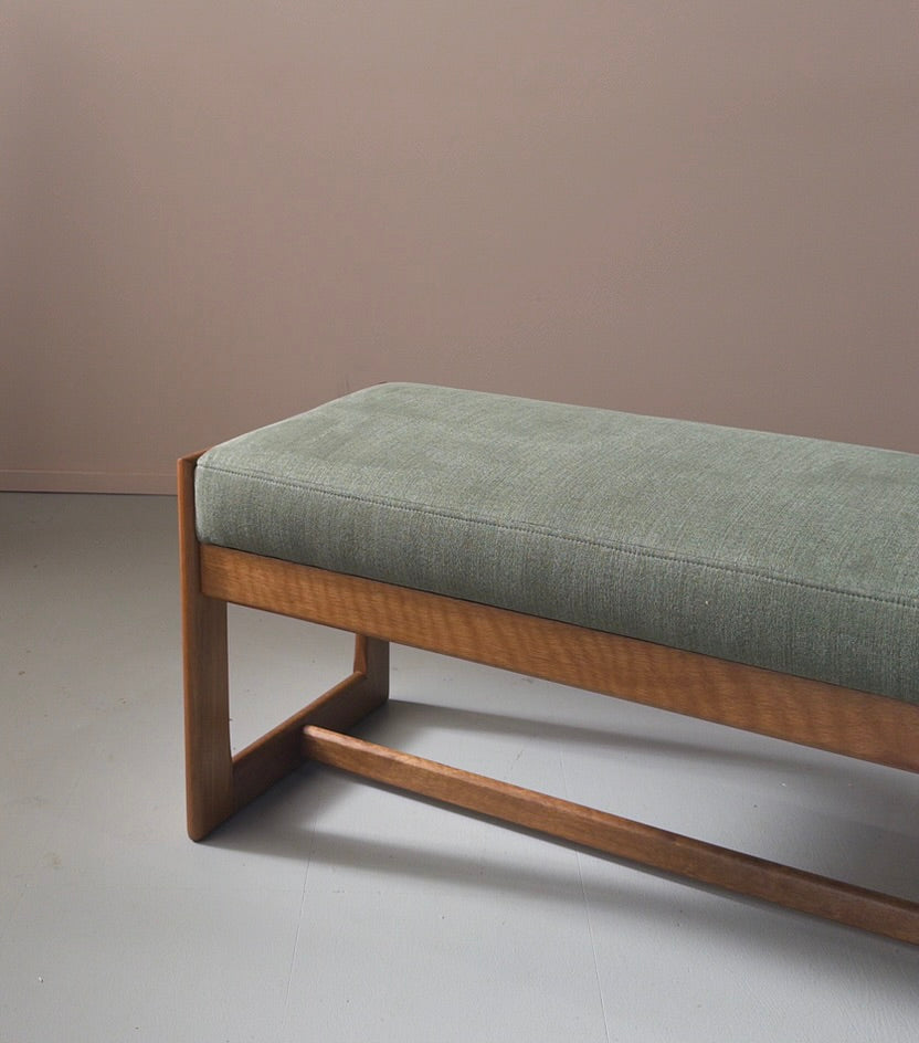 Mid-Century Bench Seat in New Fabric