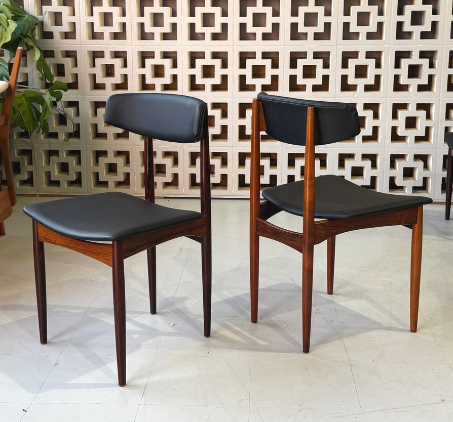 Four Danish Dining Chairs in Rosewood