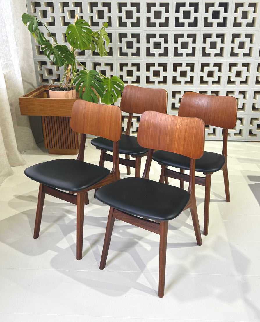 Four Ib Kofod Larsen Model 74 Chairs