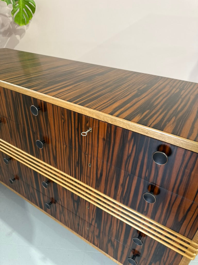Deco Chest of Drawers in Macassar Ebony