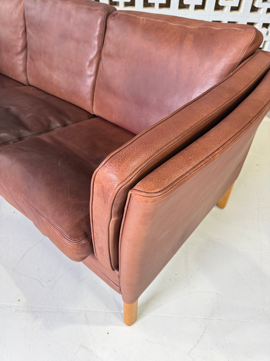 Mogens Hansen Three Seater Sofa in Leather