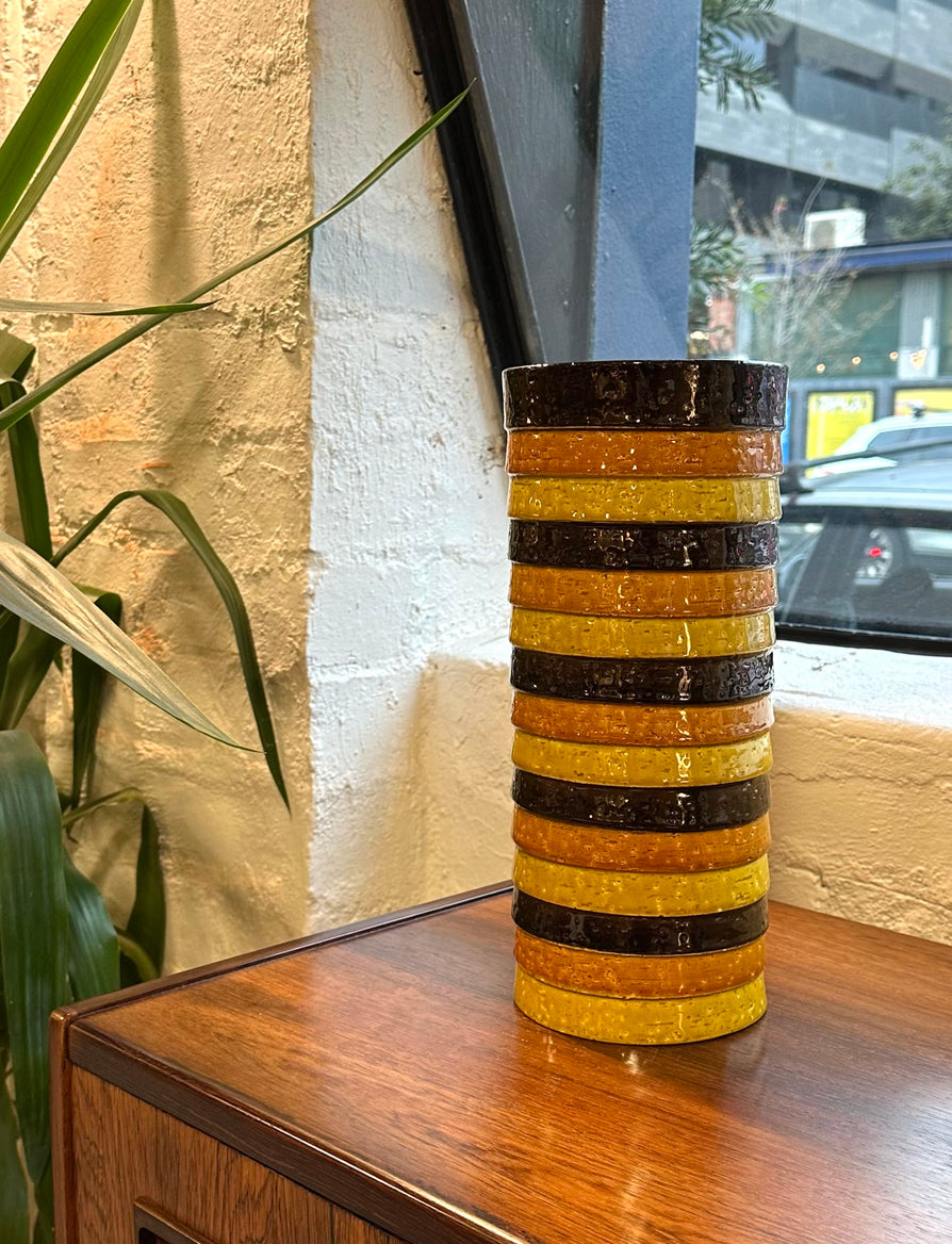 Tall Banded Bitossi Vase