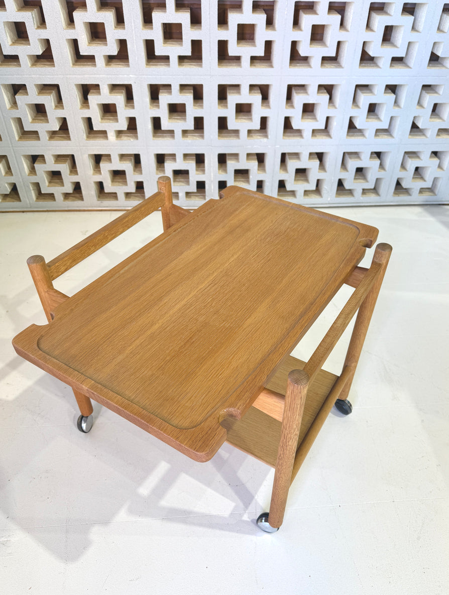 Hans Wegner Serving Trolley Cart In Oak