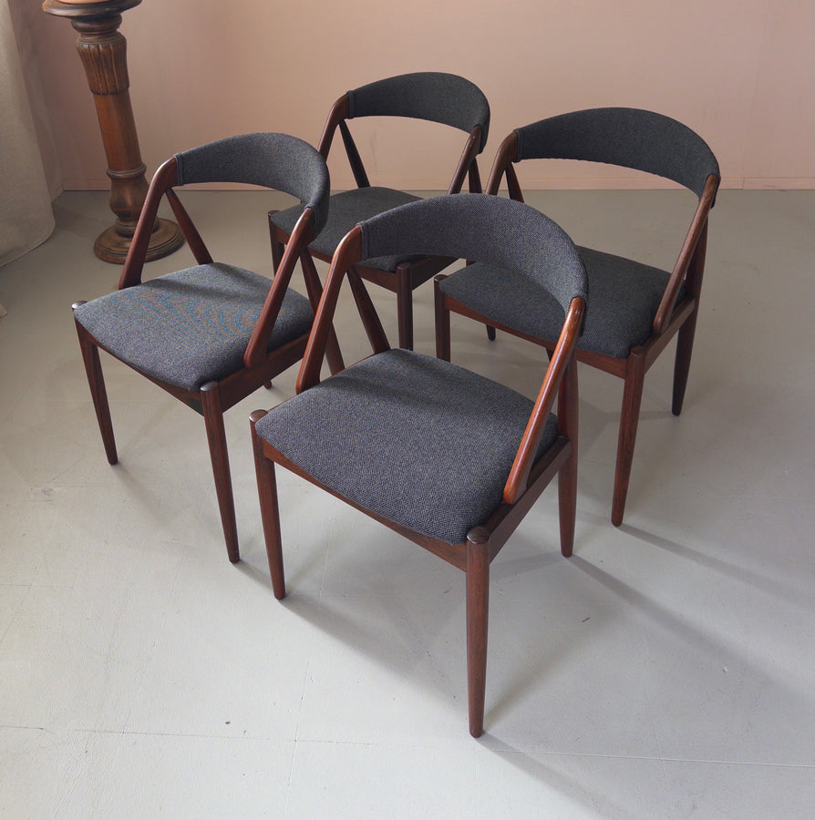 Four Kai Kristiansen #31 Dining Chairs in Kvadrat Wool
