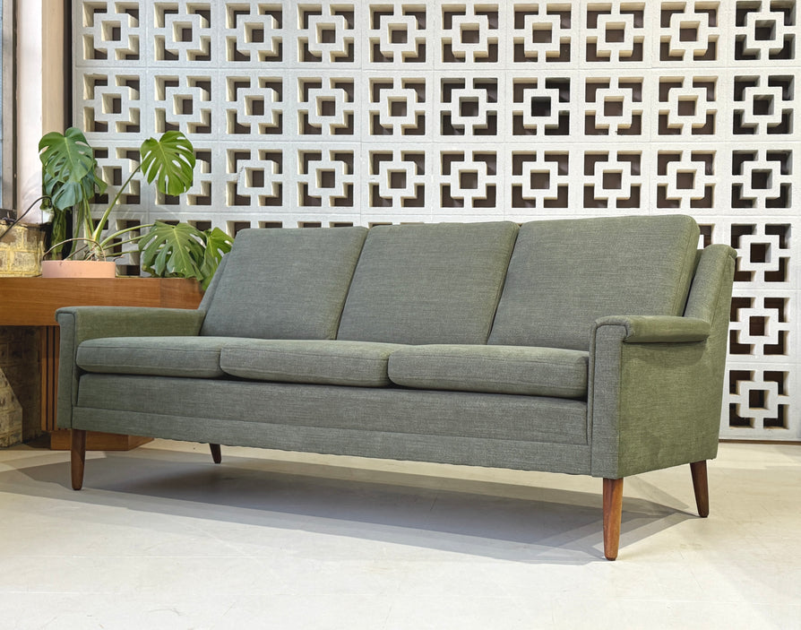 Danish Three Seater Sofa in New Fabric