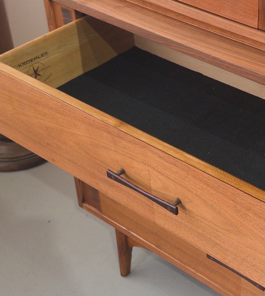 American Mid-Century Cabinet in Walnut & Rosewood