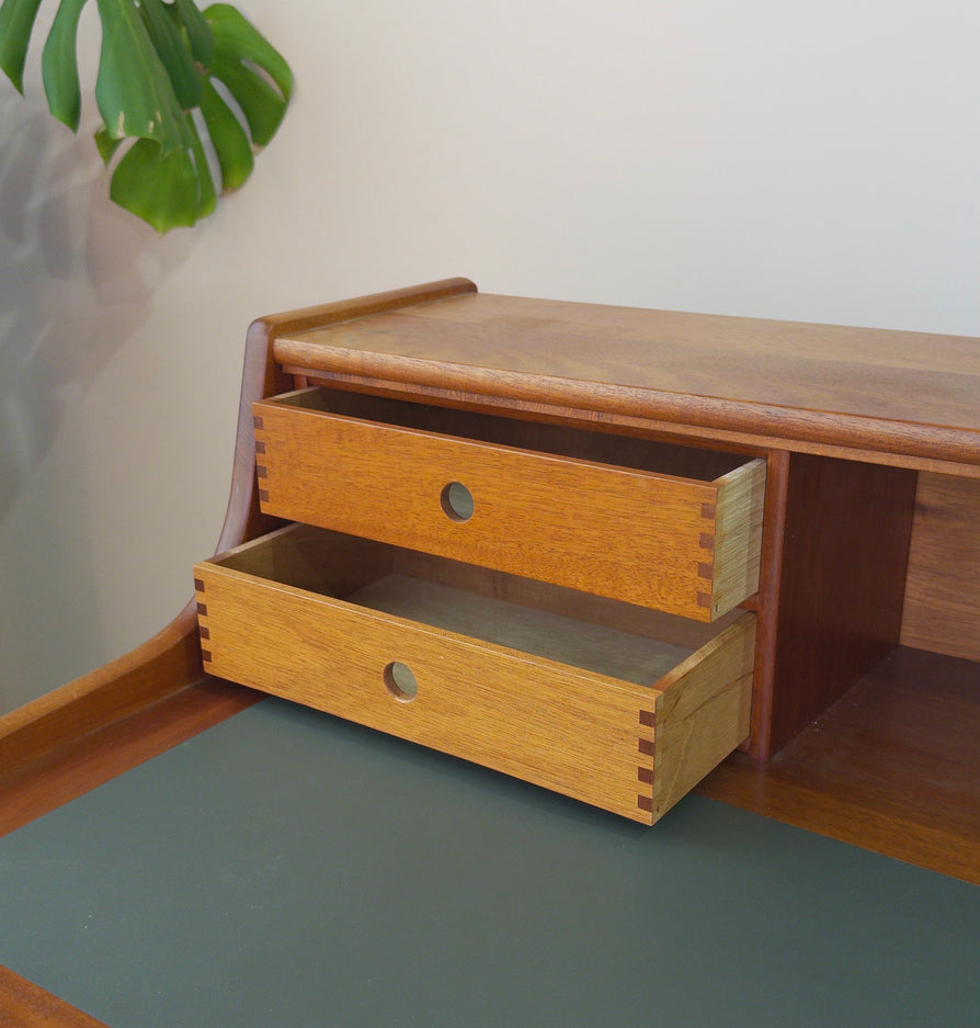 Danish Secrétaire / Bureau  Desk Unit in Teak