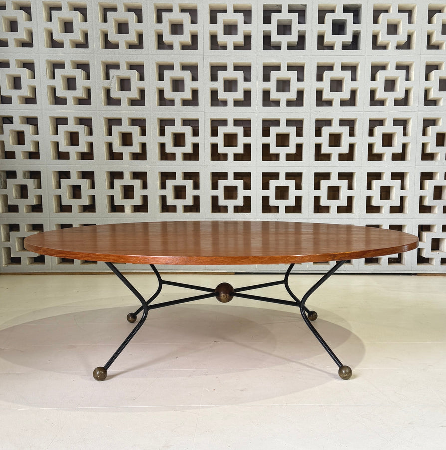 1950s Low-Profile Round Coffee Table