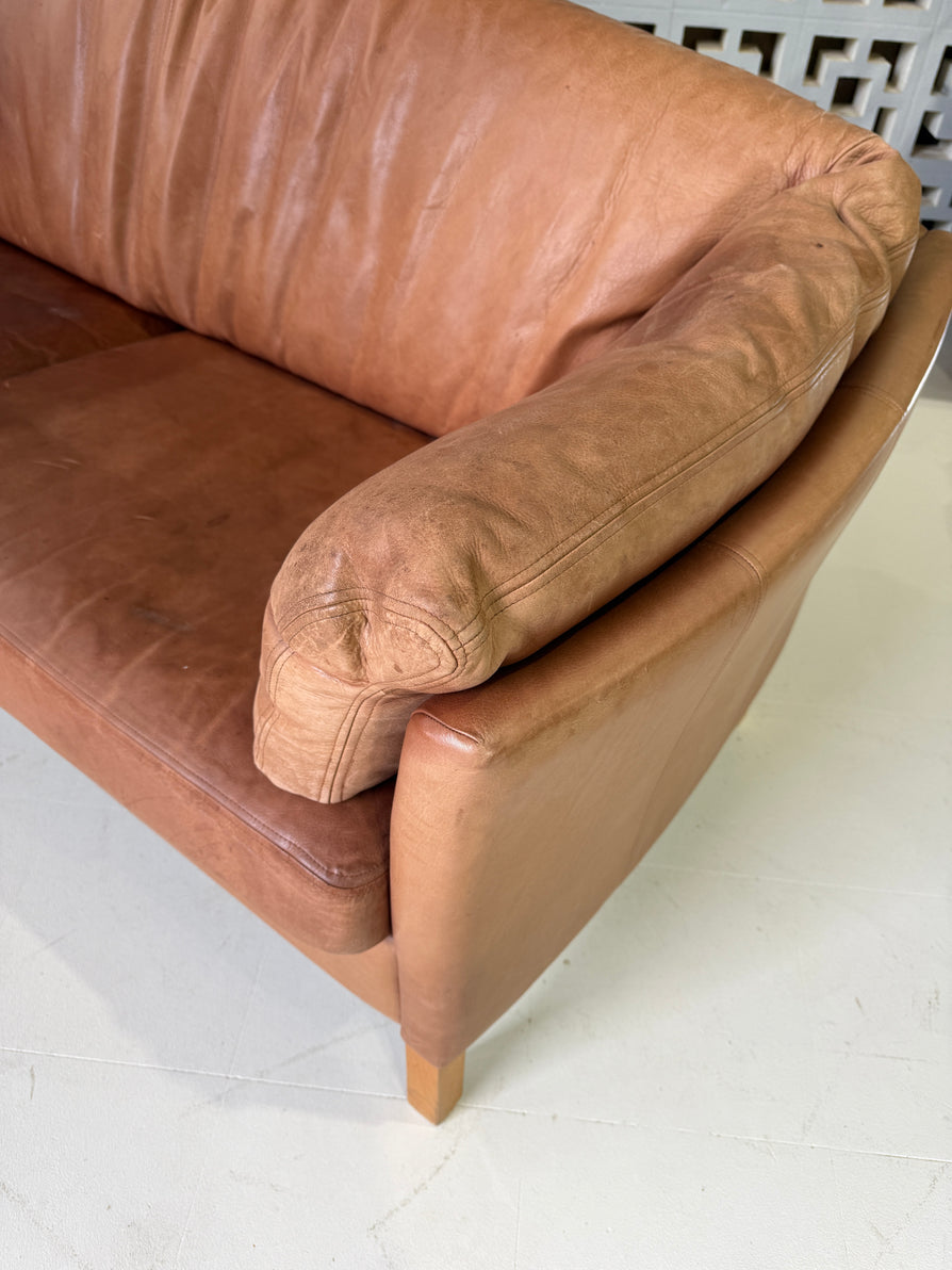 Mogens Hansen 2.5 Seater Sofa in Cognac Leather
