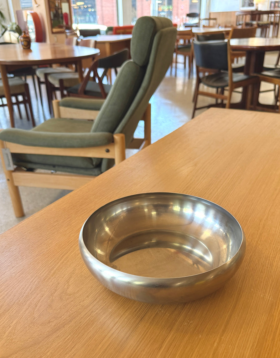 Mid Century Danish Stainless Steel Serving Bowl
