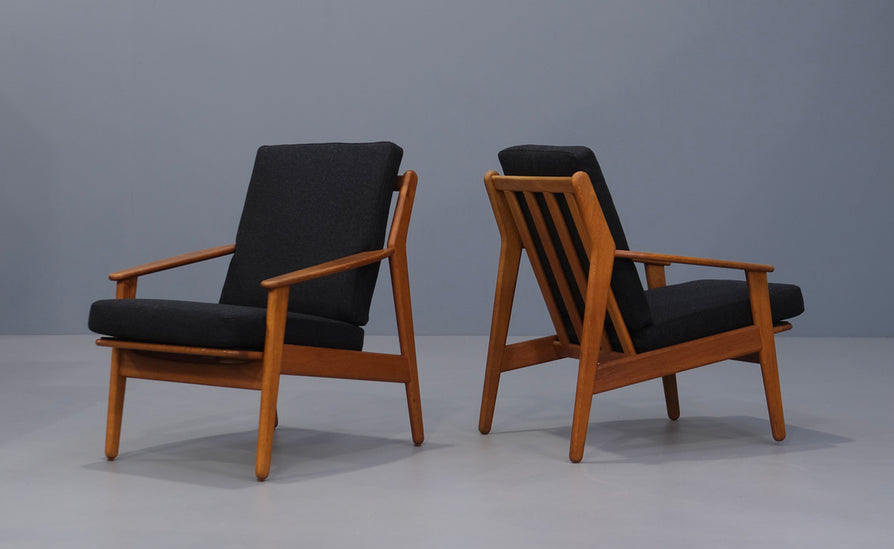 Pair of Poul Volther J55 Easy Chairs