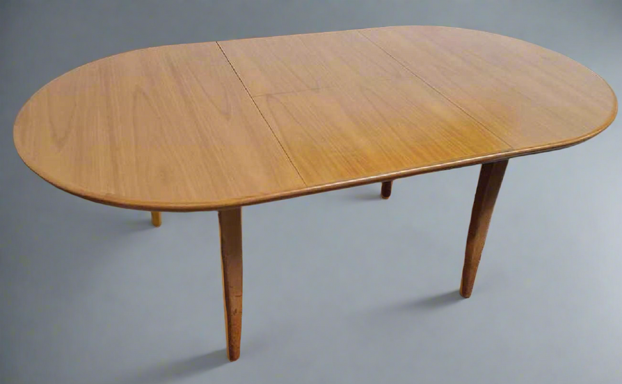 Mid-Century Oval Extension Dining Table