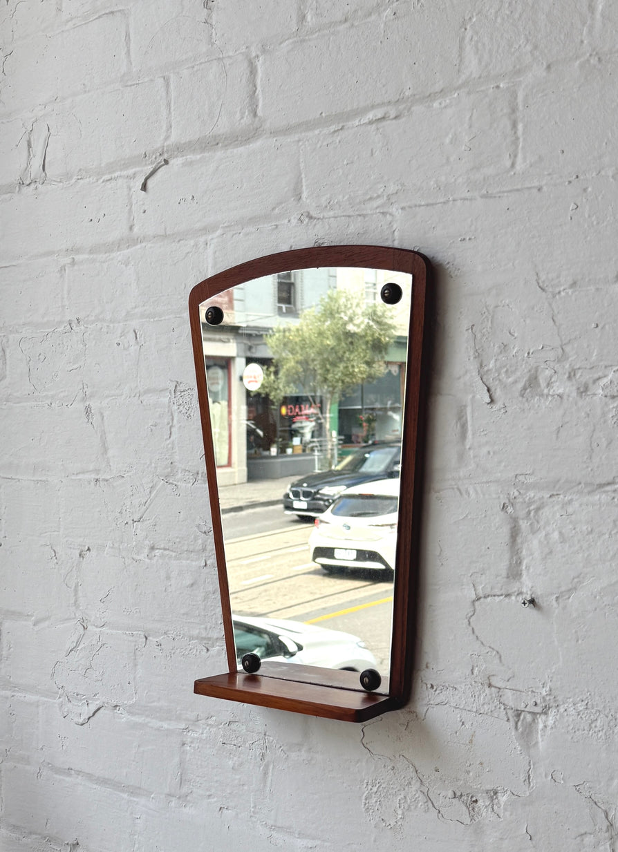 Vintage Danish Mirror & Shelf