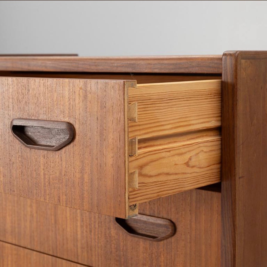 Large Danish Tallboy in Teak