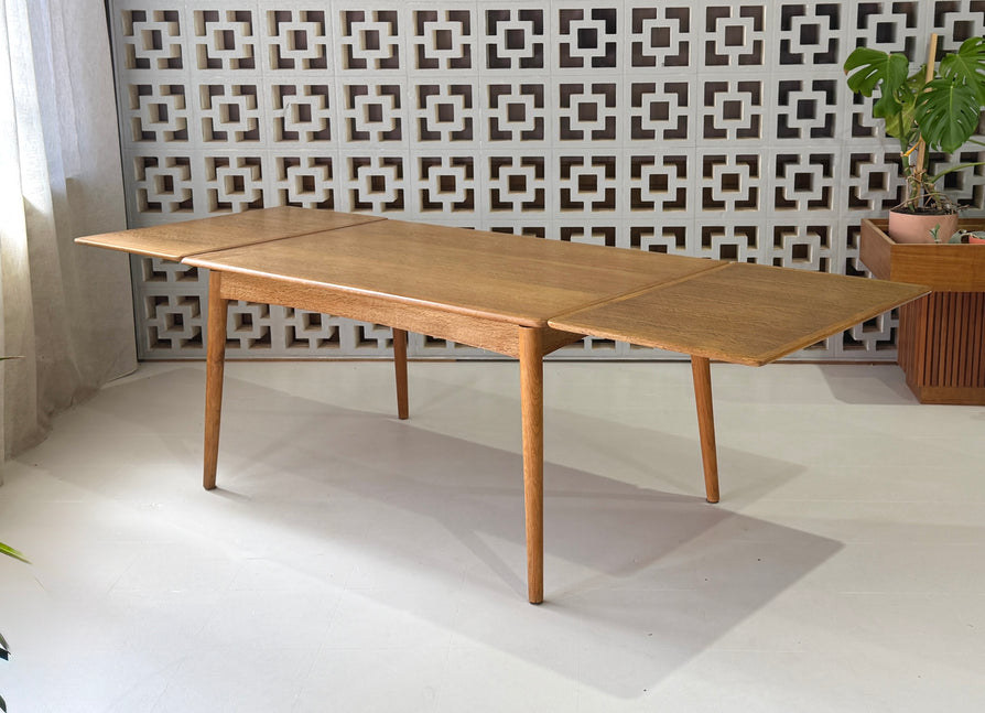 Danish Extension Dining Table in European Oak