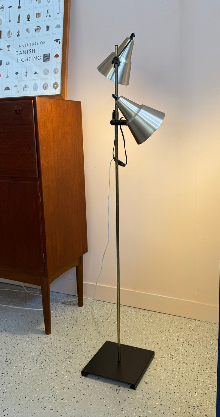 Danish Twin-Head Floor Lamp