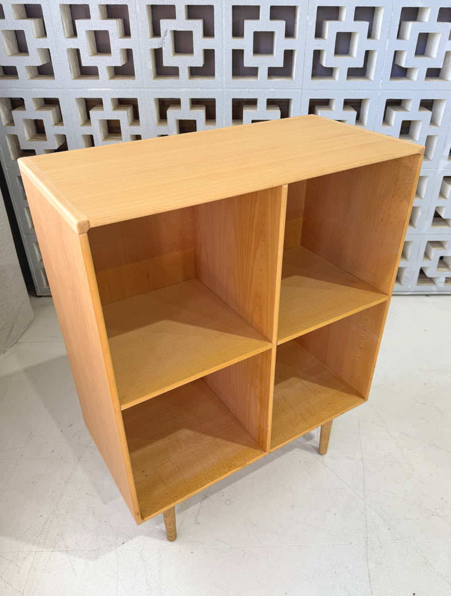 Danish Bookcase / Record Cabinet in Beechwood