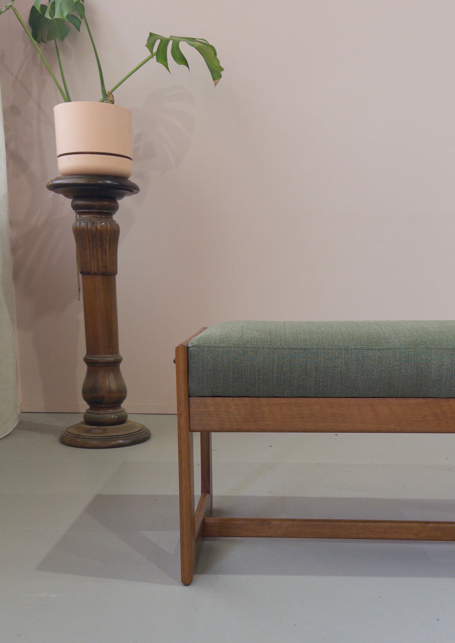 Mid-Century Bench Seat in New Fabric