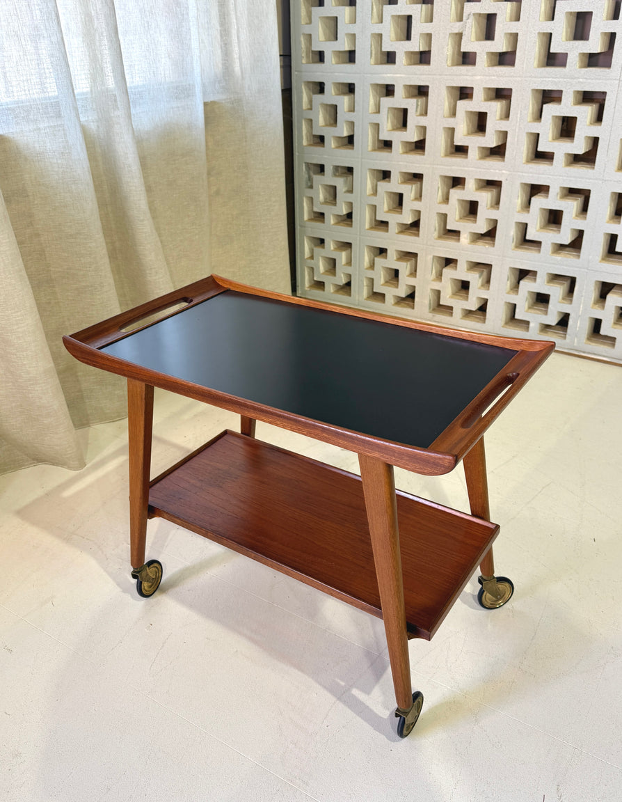 Mid-Century Serving Trolley in Teak