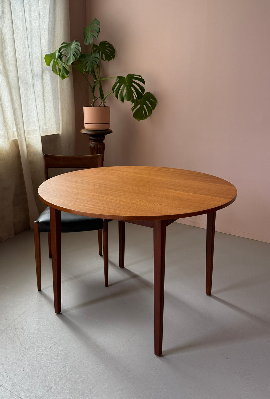 Round Danish Dining Table in Teak
