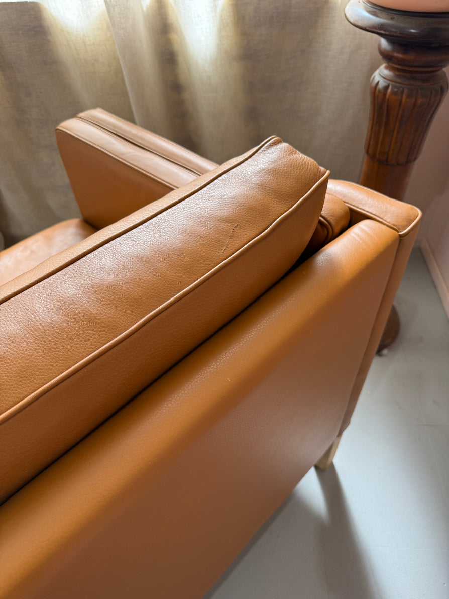 Three-Seater Sofa in Tan Leather