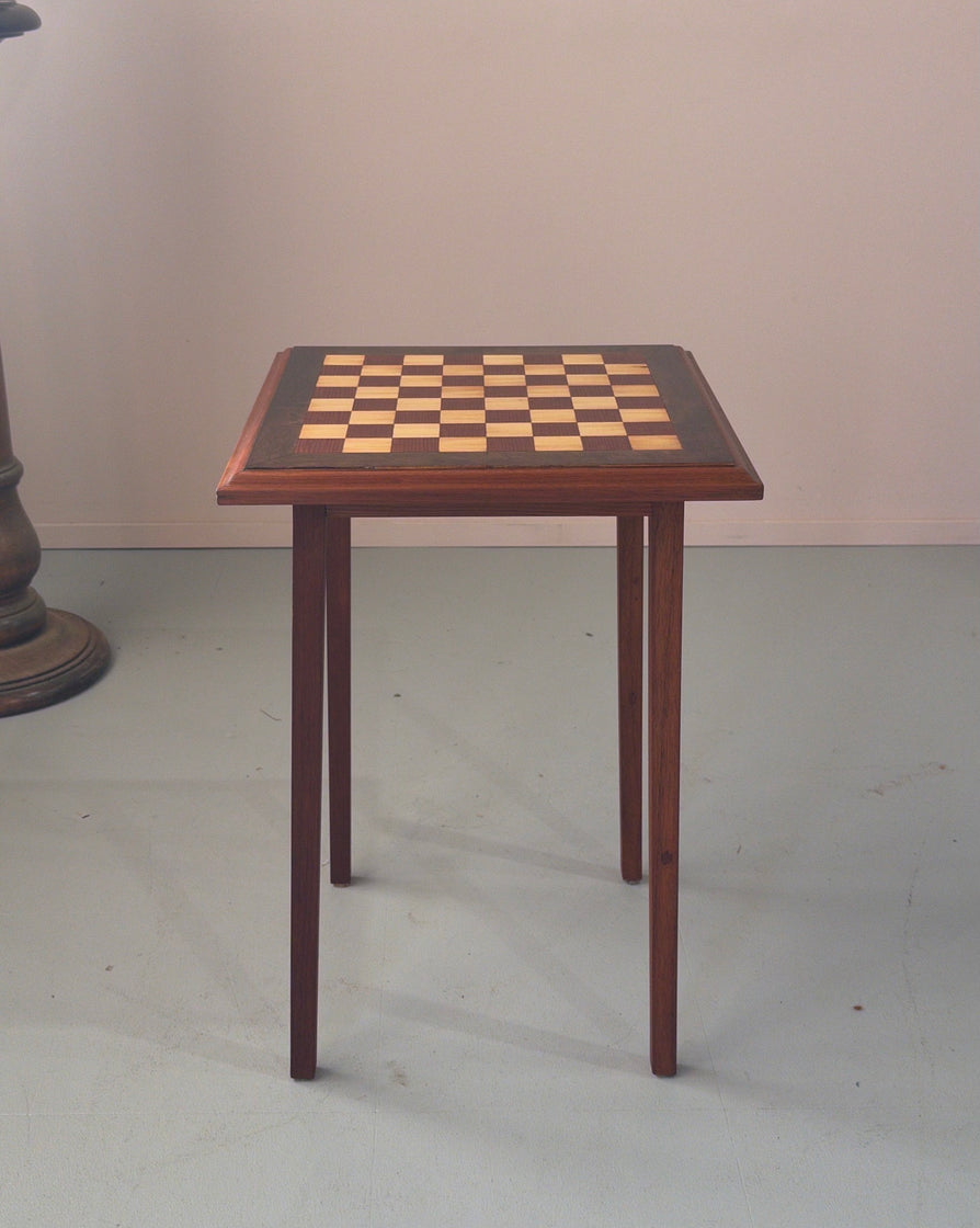 Mid-Century Handcrafted Chess / Checkers Table