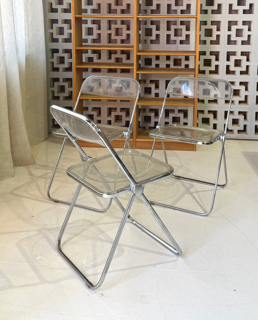 Three Original Giancarlo Piretti “Plia” Folding Chairs