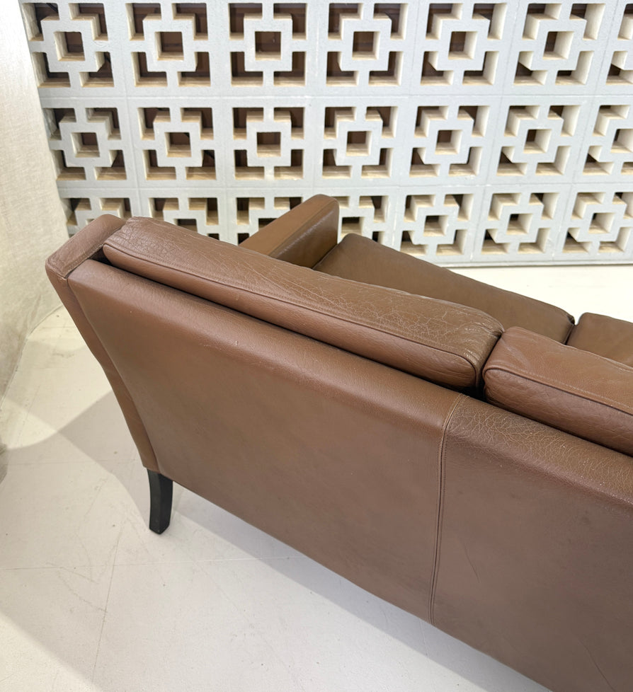 Three Seater Sofa in Brown Leather