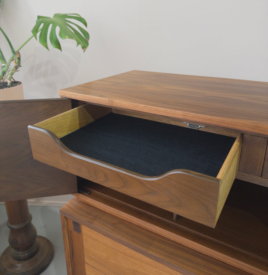 American Mid-Century Cabinet in Walnut & Rosewood