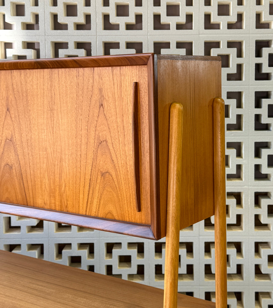 Danish Two-Tier Sideboard in Teak & Oak