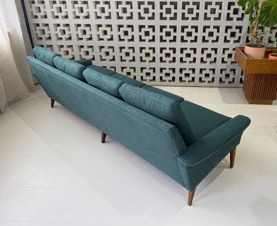 Danish Four Seater Sofa in New Fabric