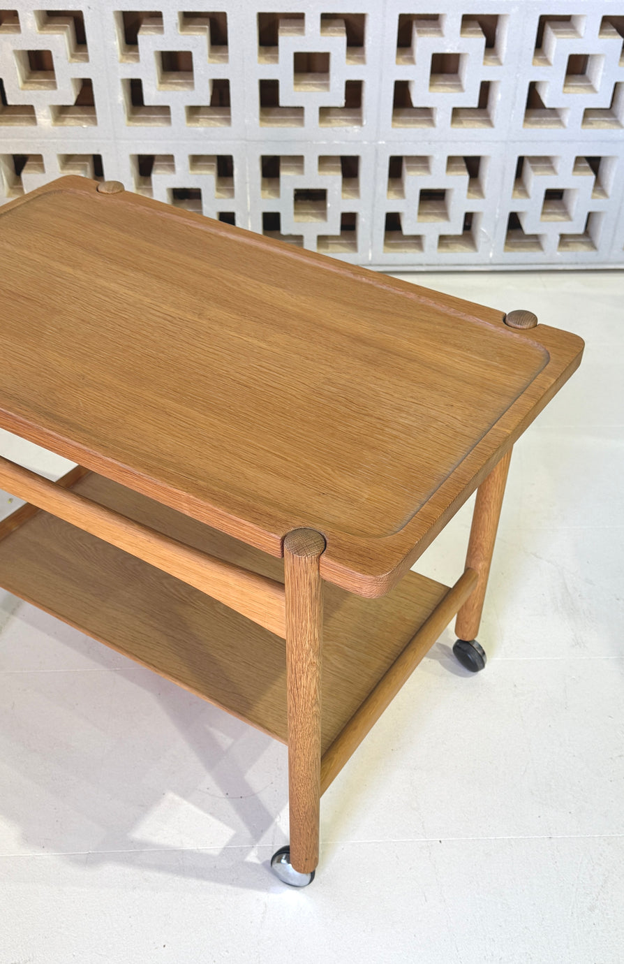 Hans Wegner Serving Trolley Cart In Oak
