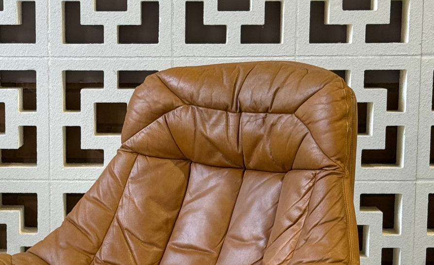 HW Klein Swivel Chair in Tan Leather