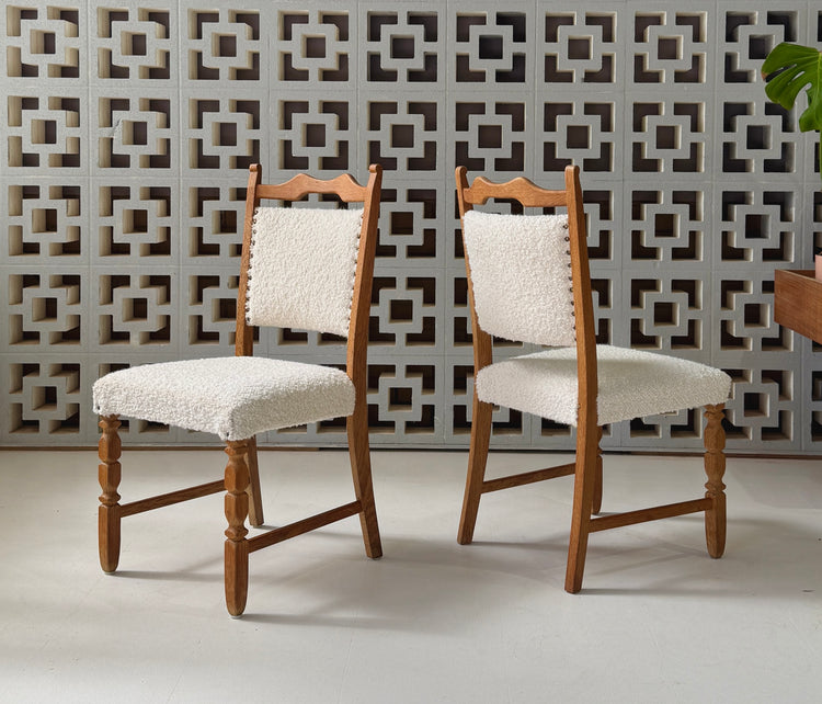Six Henning Kjærnulf Dining Chairs in Oak