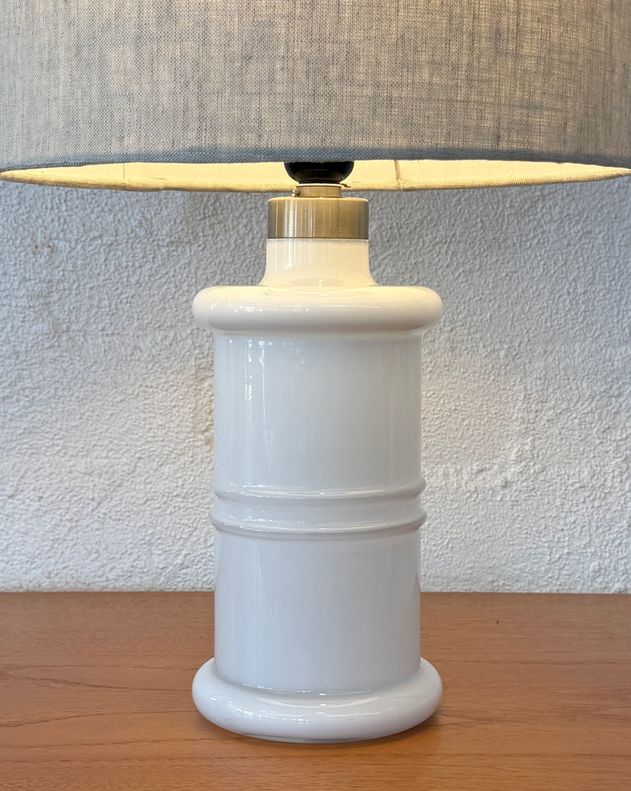 Holmegaard Table Lamp in White Glass