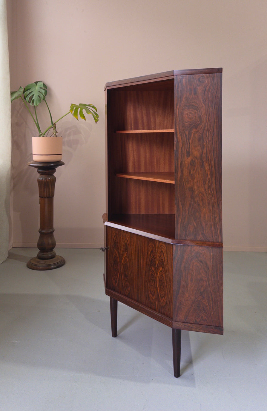 Danish Corner Cabinet in Rosewood