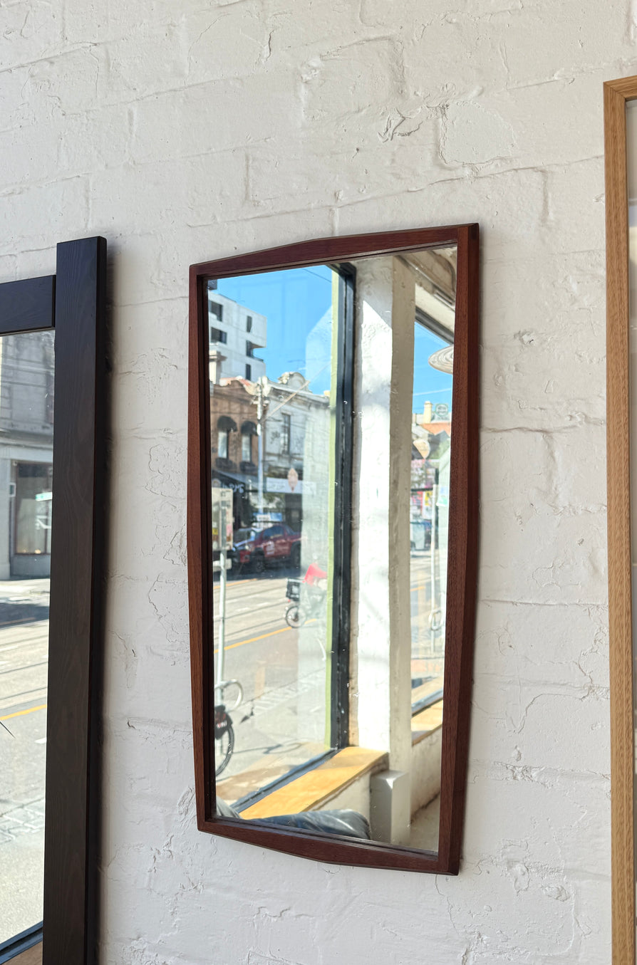 Tapered Danish Wall Mirror in Teak