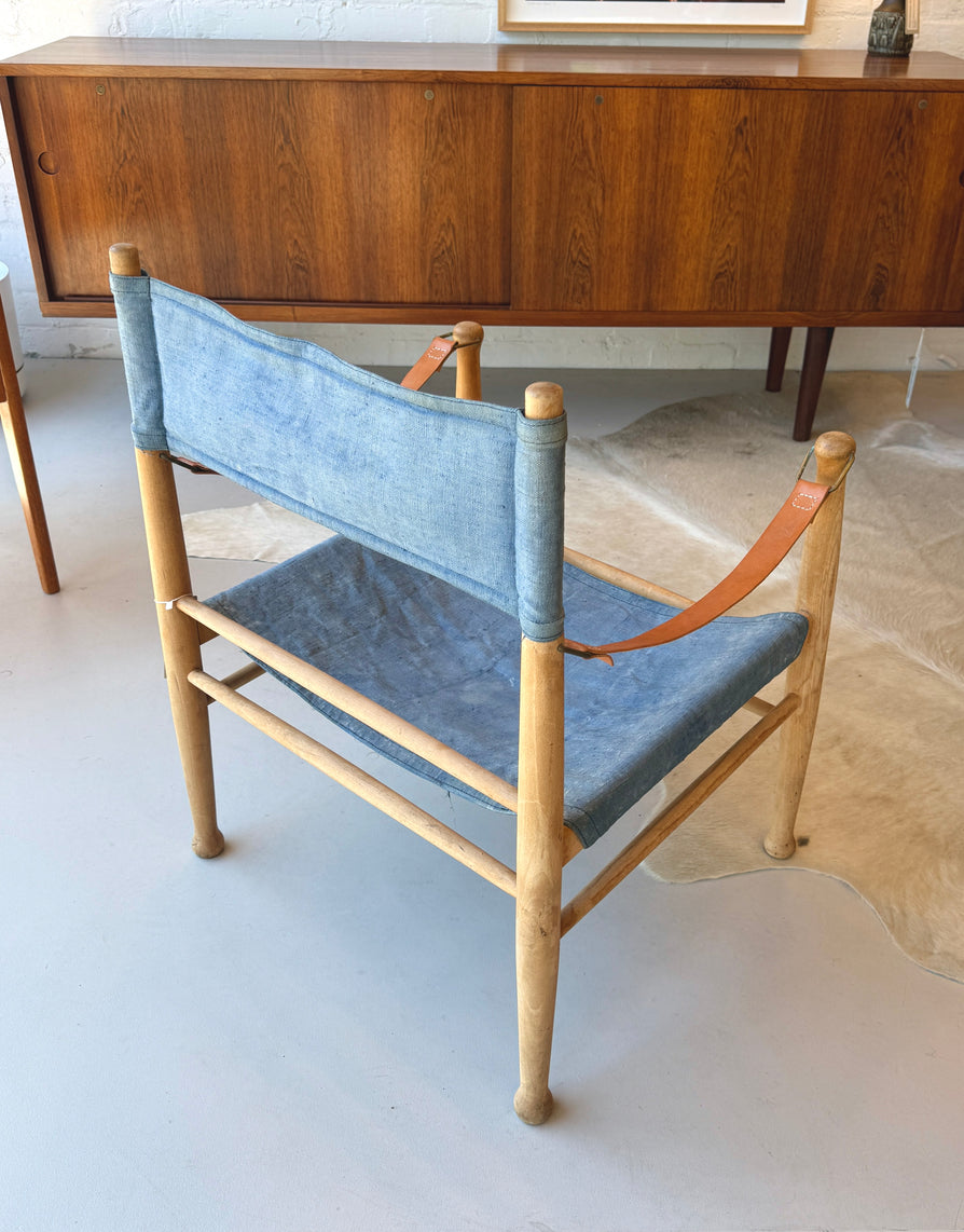 Farstrup Safari Chair in Blue Canvas