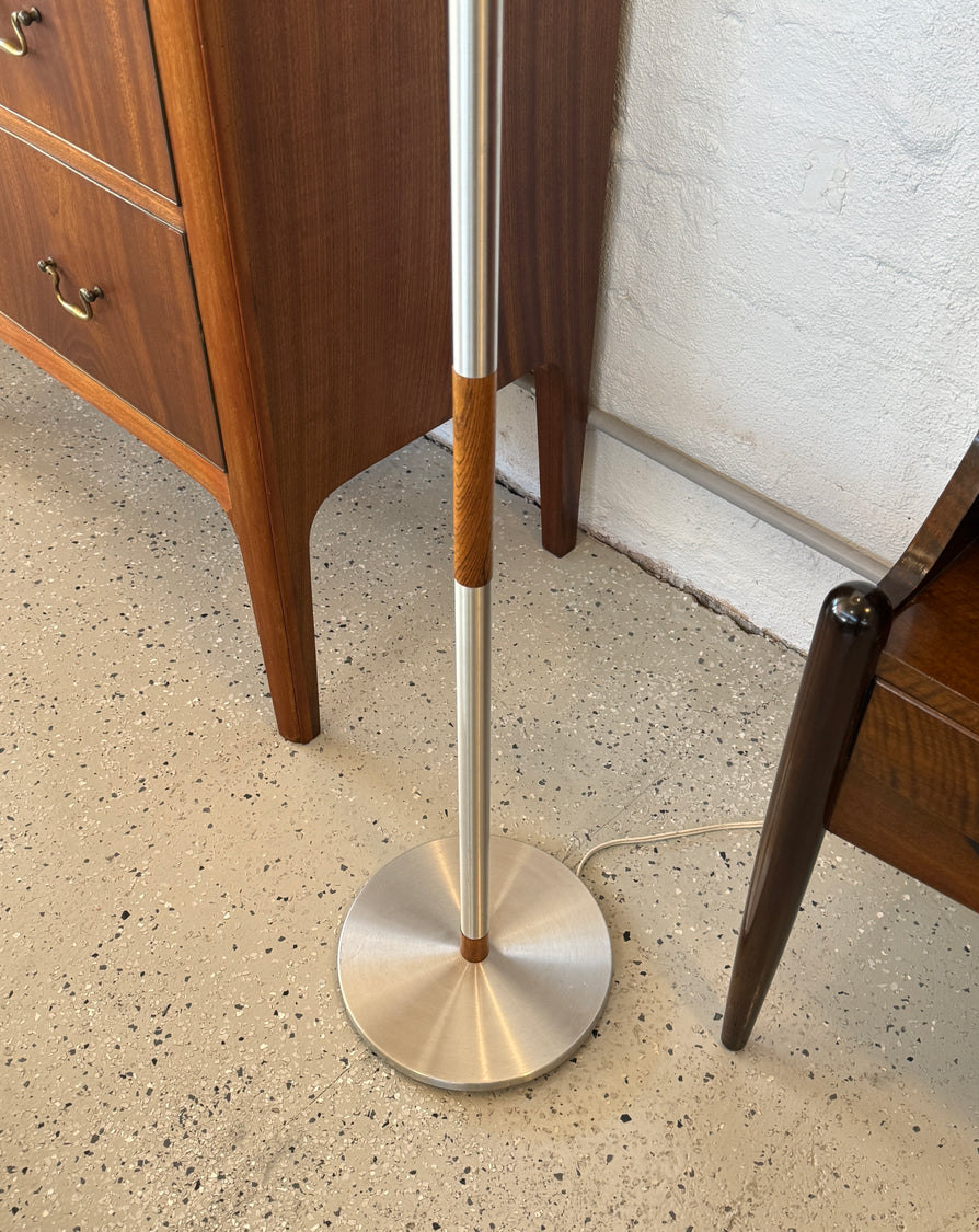 Danish Floor Lamp in Rosewood & Brushed Aluminium