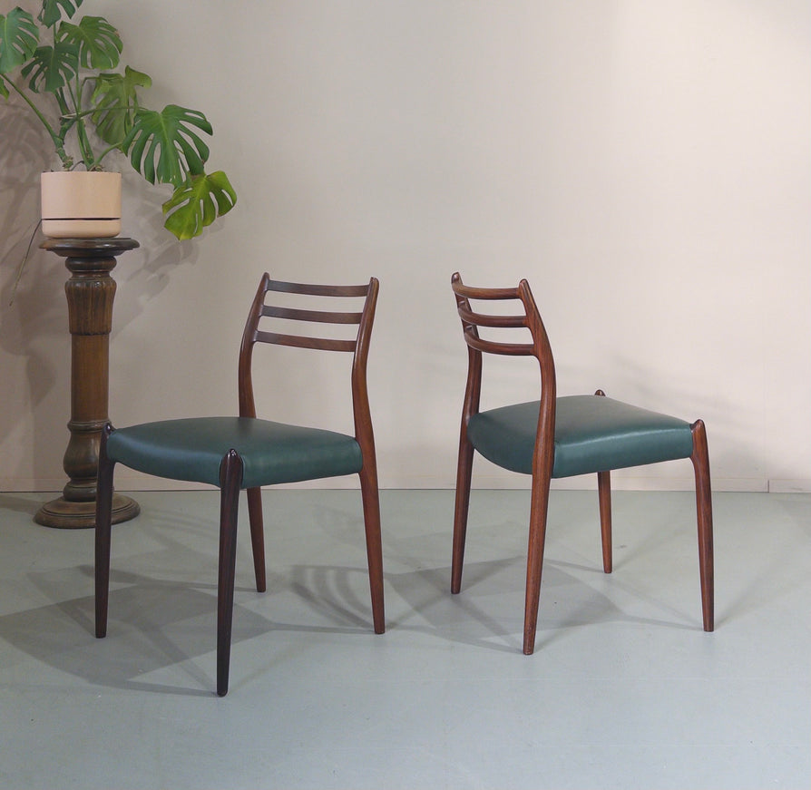 Six Møller 78 Dining Chairs in Rosewood