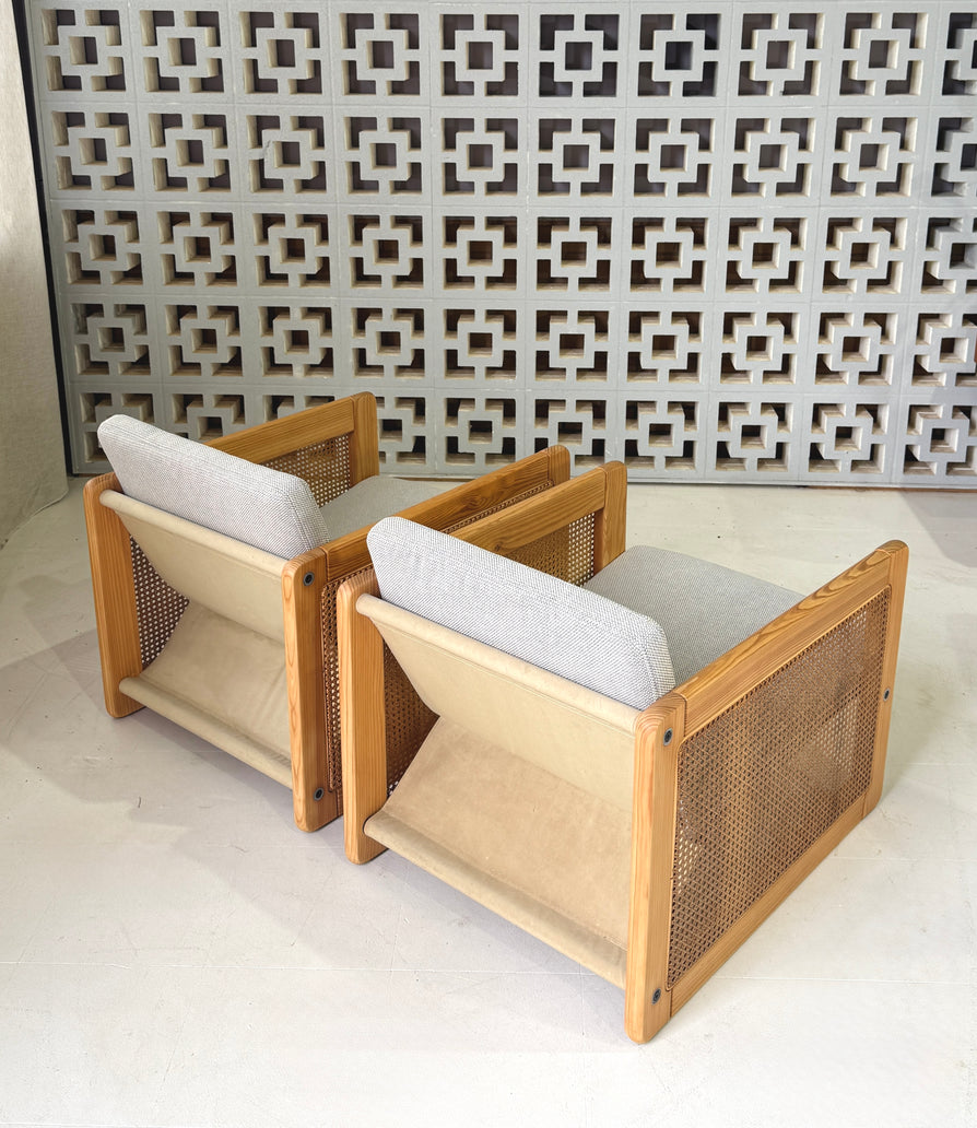 Pair Of 1970s Lounge Chairs By Evoluzione
